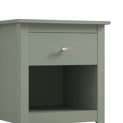 Oakham 1-Drawer Bedside Table, Desert Sage