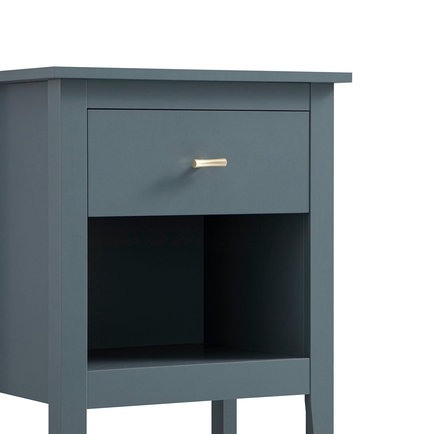 Oakham 1-Drawer Bedside Table, Stormy Blue