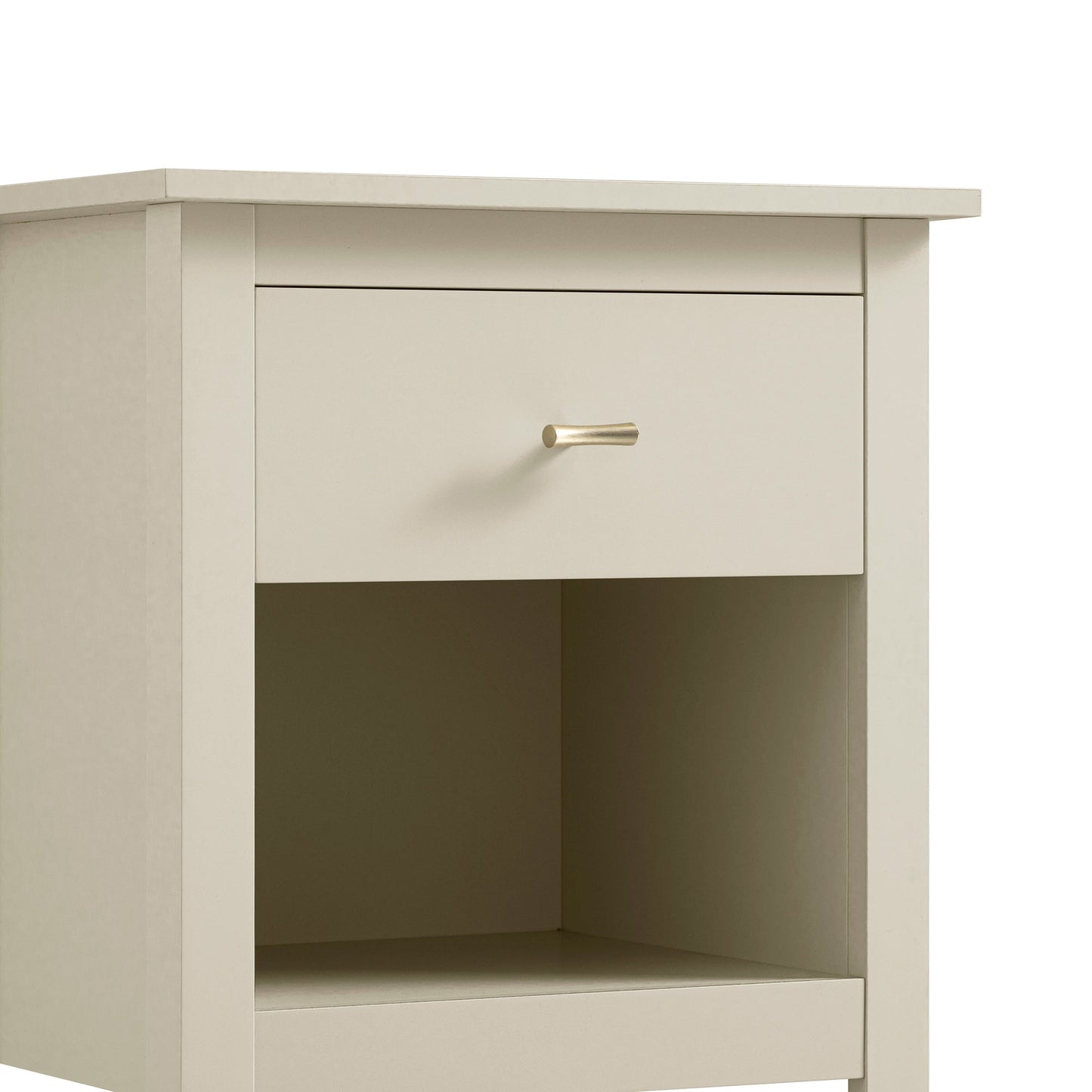 Oakham 1-Drawer Bedside Table, Shaded White