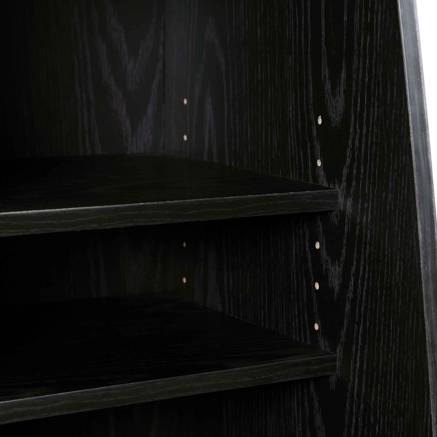 Frances Woven Rattan Kitchen Cabinet, Black