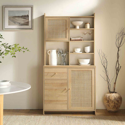 Frances Woven Rattan Dresser, Natural