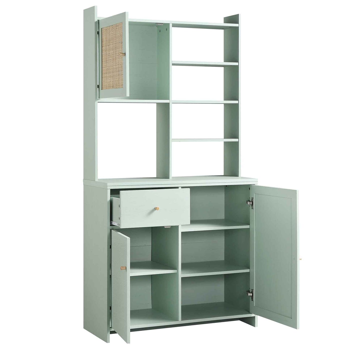 Frances Woven Rattan Dresser, Mint