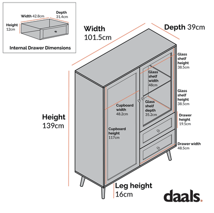 Frances Woven Rattan Display Cabinet, Black