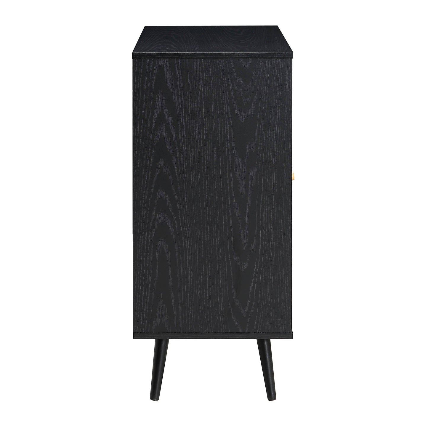 Frances Woven Rattan Drinks Cabinet, Black