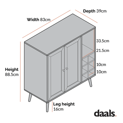 Frances Woven Rattan Drinks Cabinet, Mint