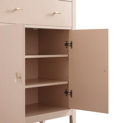 Oakham Small Sideboard with Drawer, Nude Pink