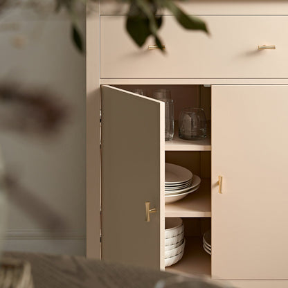 Oakham Small Sideboard with Drawer, Nude Pink