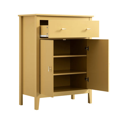 Oakham Small Sideboard with Drawer, Rattan Yellow