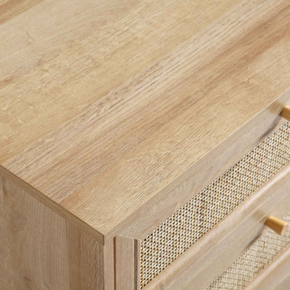 Frances Woven Rattan Chest of 6 Drawers, Natural