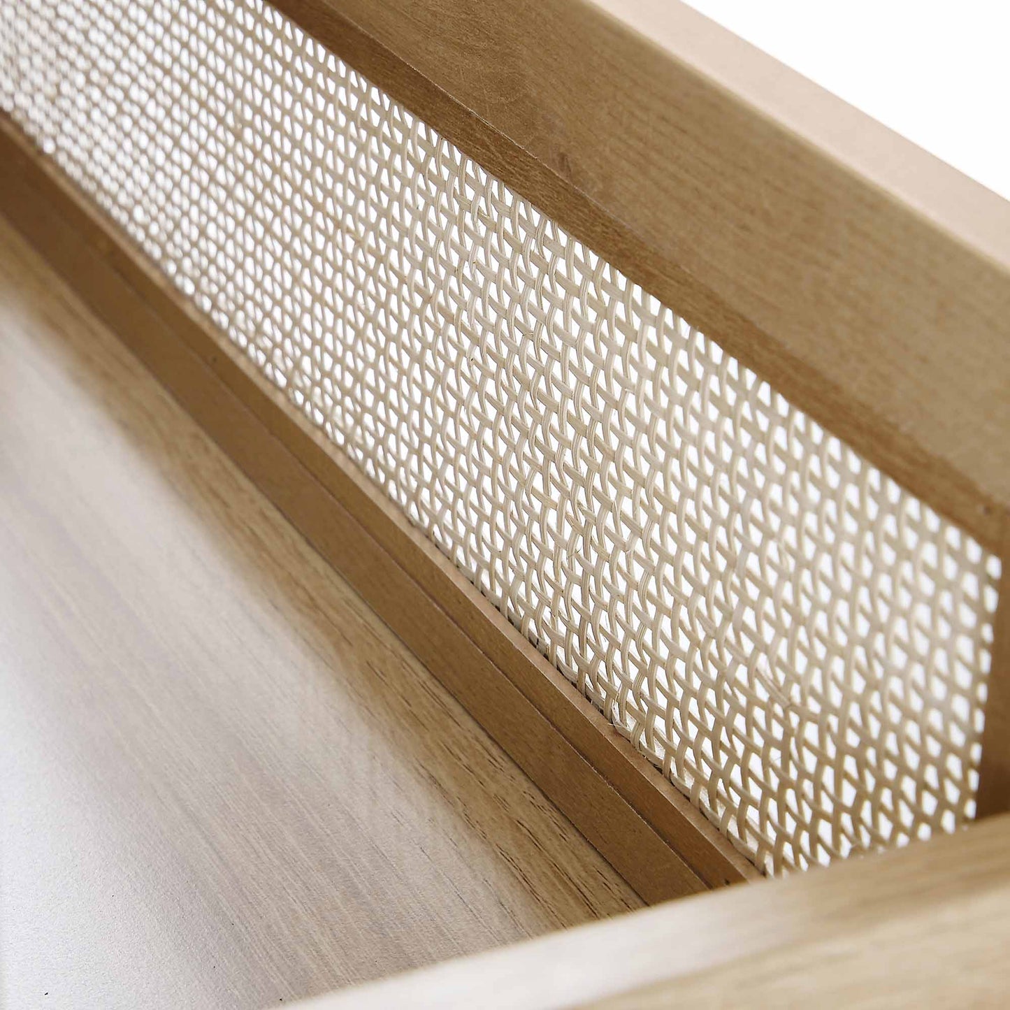 Frances Woven Rattan Chest of 6 Drawers, Natural