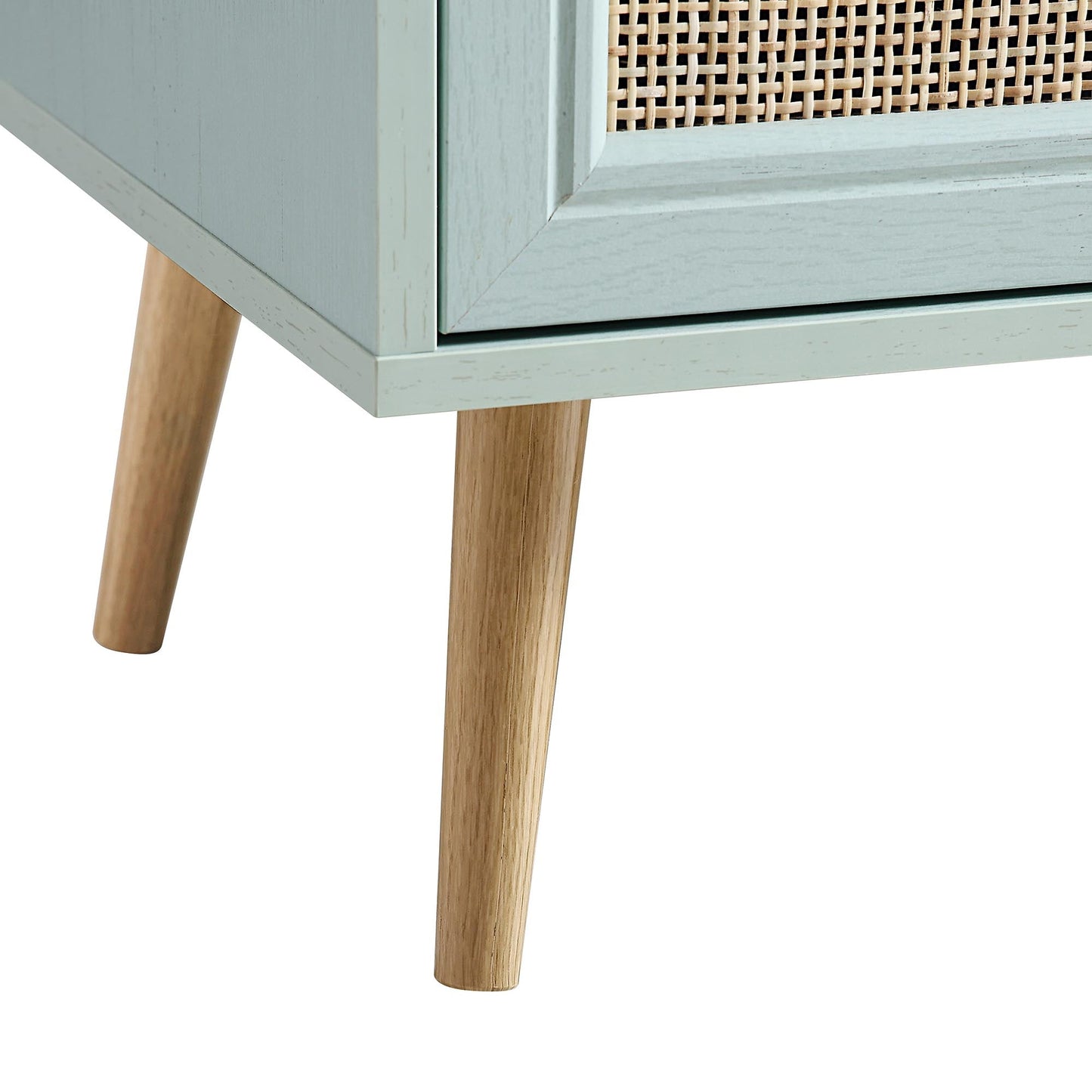 Frances Woven Rattan Chest of 6 Drawers, Mint