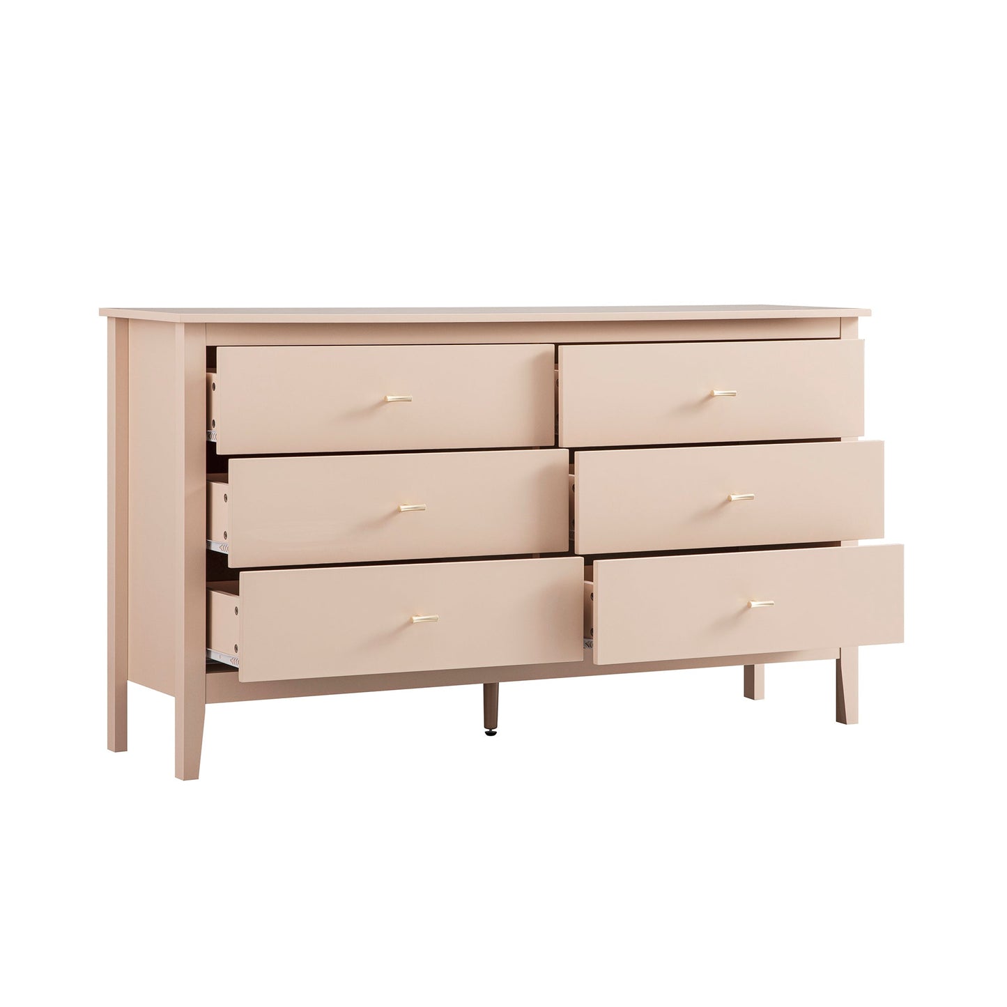 Oakham Chest of 6 Drawers, Nude Pink