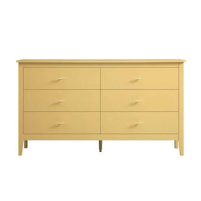 Oakham Chest of 6 Drawers, Rattan Yellow