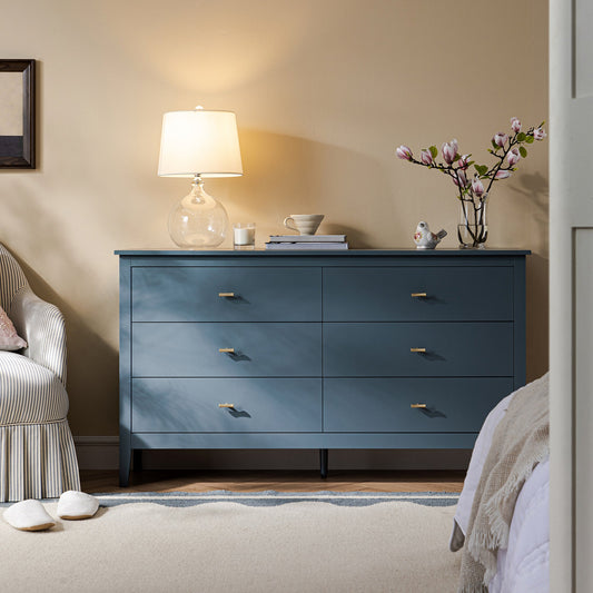 Oakham Chest of 6 Drawers, Stormy Blue