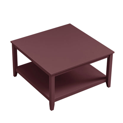 Oakham 80cm Square Coffee Table, Wild Cherry