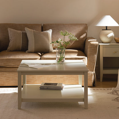 Oakham 80cm Square Coffee Table, Shaded White