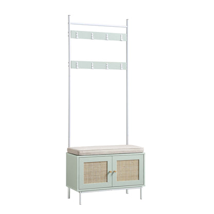 Frances Woven Hallway Unit with Cushion, Mint