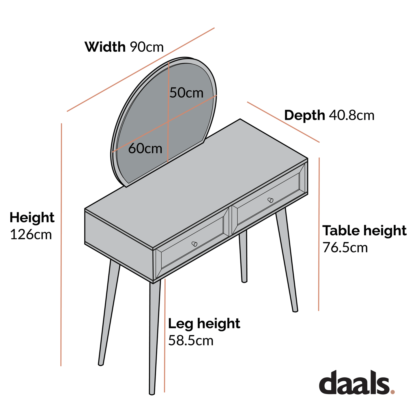 Frances Woven Rattan Dressing Table with Mirror, White