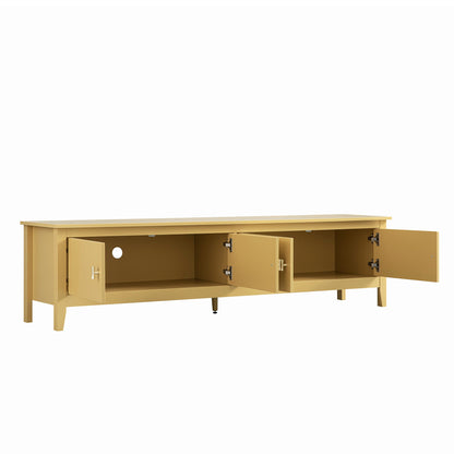 Oakham 180cm Wide TV Unit, Rattan Yellow