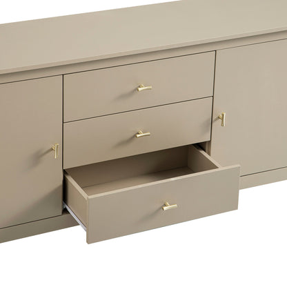Oakham Wide Sideboard with Drawers, Deep Greige