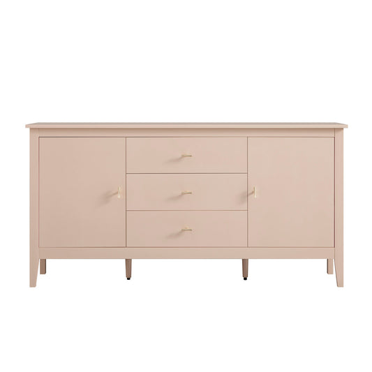 Oakham Wide Sideboard with Drawers, Nude Pink