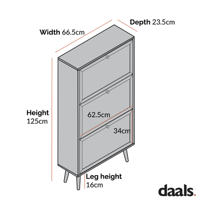 Frances Rattan 3 Tier Shoe Storage Cabinet, Mint