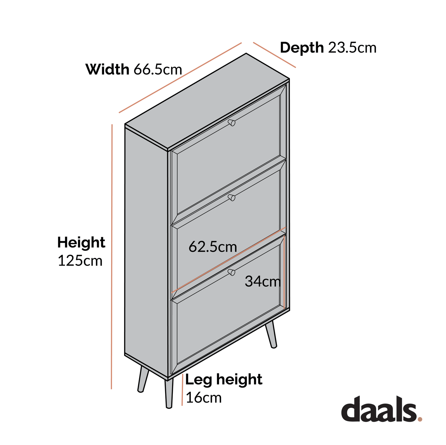 Frances Rattan 3 Tier Shoe Storage Cabinet, White