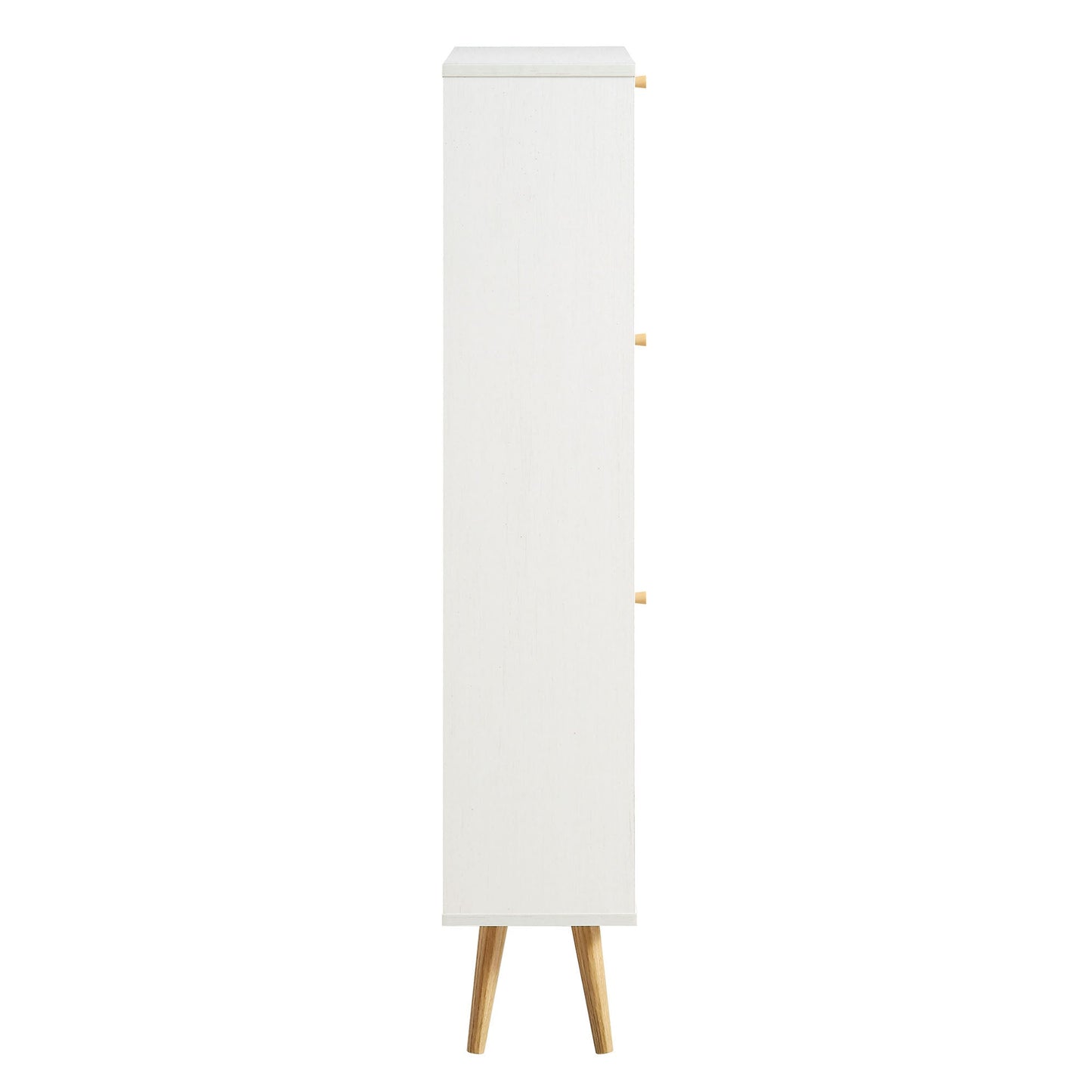 Frances Rattan 3 Tier Shoe Storage Cabinet, White