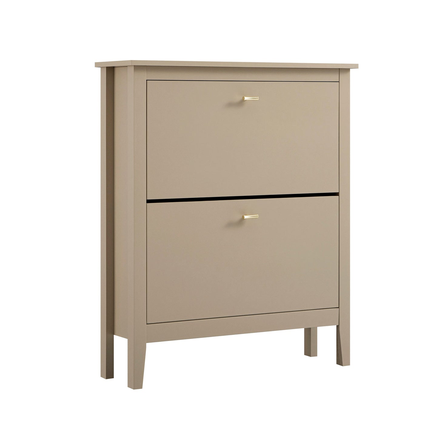 Oakham 2-Tier Shoe Cabinet, Deep Greige