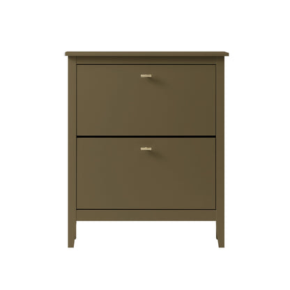 Oakham 2-Tier Shoe Cabinet, Olive Grove