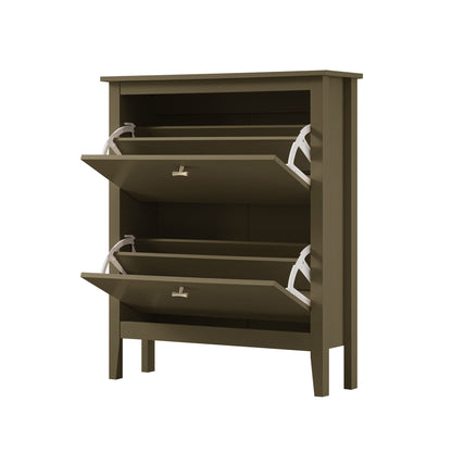 Oakham 2-Tier Shoe Cabinet, Olive Grove