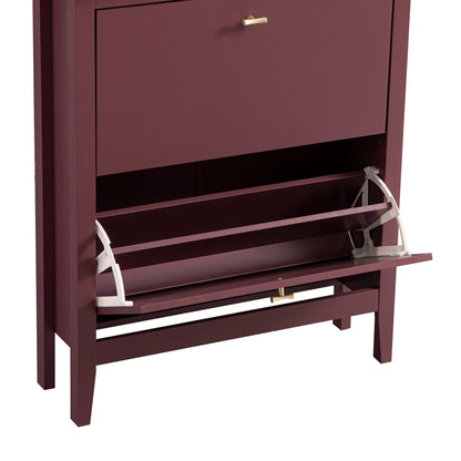 Oakham 2-Tier Shoe Cabinet, Wild Cherry