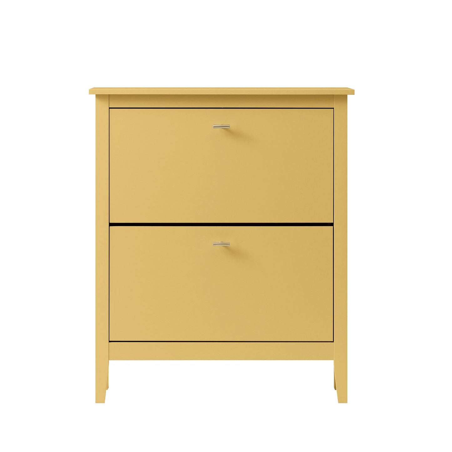 Oakham 2-Tier Shoe Cabinet, Rattan Yellow