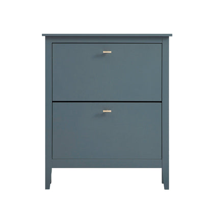 Oakham 2-Tier Shoe Cabinet, Stormy Blue