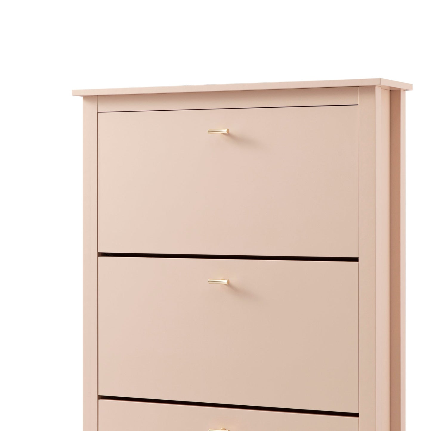 Oakham 3-Tier Shoe Cabinet, Nude Pink