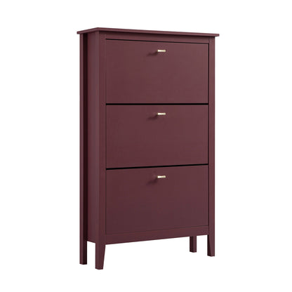 Oakham 3-Tier Shoe Cabinet, Wild Cherry