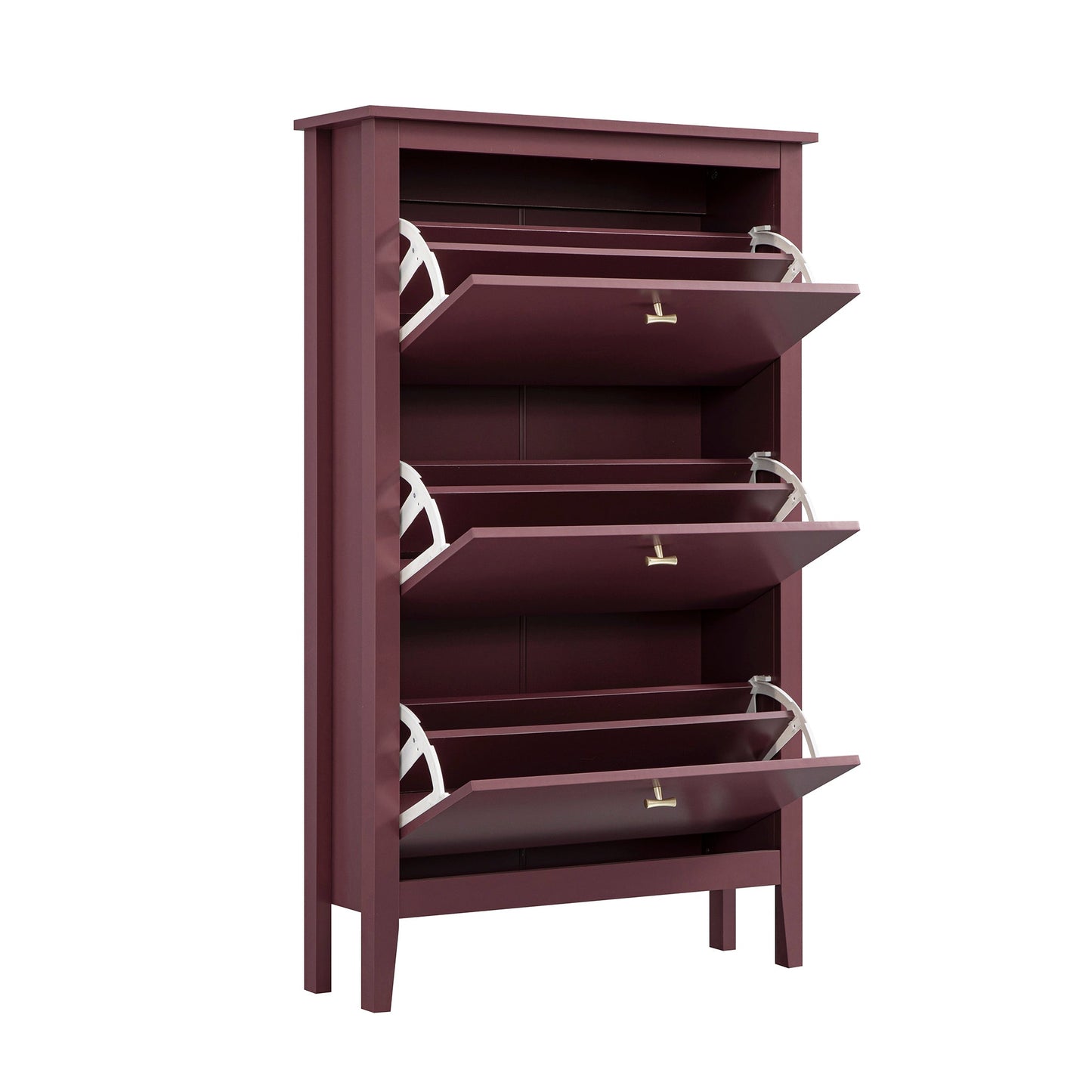 Oakham 3-Tier Shoe Cabinet, Wild Cherry