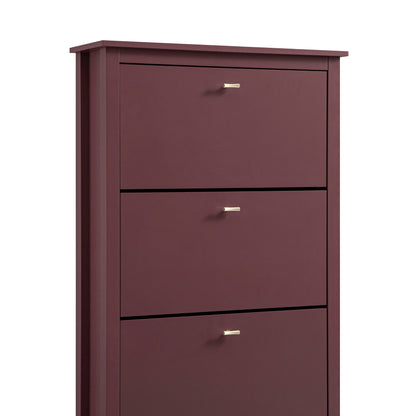 Oakham 3-Tier Shoe Cabinet, Wild Cherry