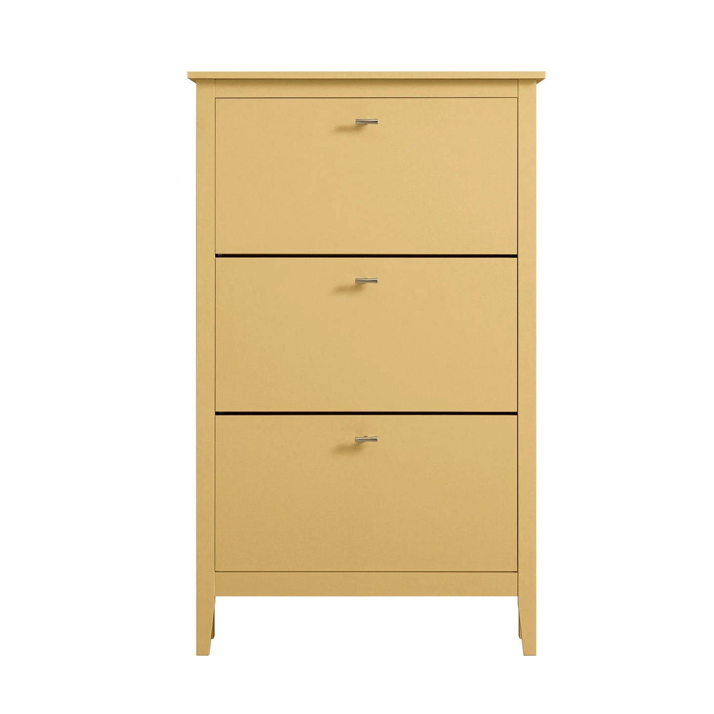 Oakham 3-Tier Shoe Cabinet, Rattan Yellow