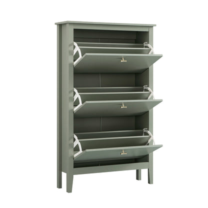 Oakham 3-Tier Shoe Cabinet, Desert Sage