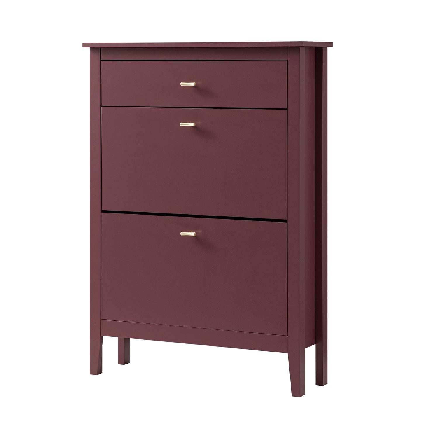 Oakham 2-Tier Shoe Cabinet with Top Drawer, Wild Cherry