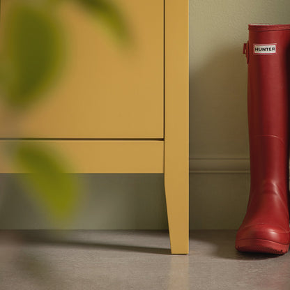 Oakham 2-Tier Shoe Cabinet with Top Drawer, Rattan Yellow