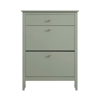 Oakham 2-Tier Shoe Cabinet with Top Drawer, Desert Sage