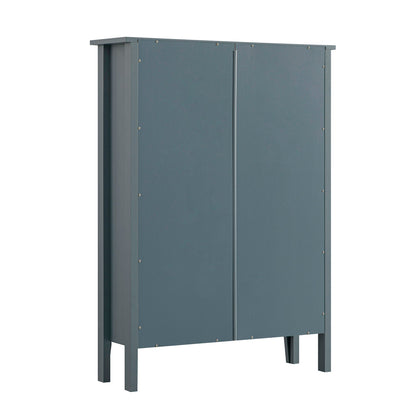 Oakham 2-Tier Shoe Cabinet with Top Drawer, Stormy Blue