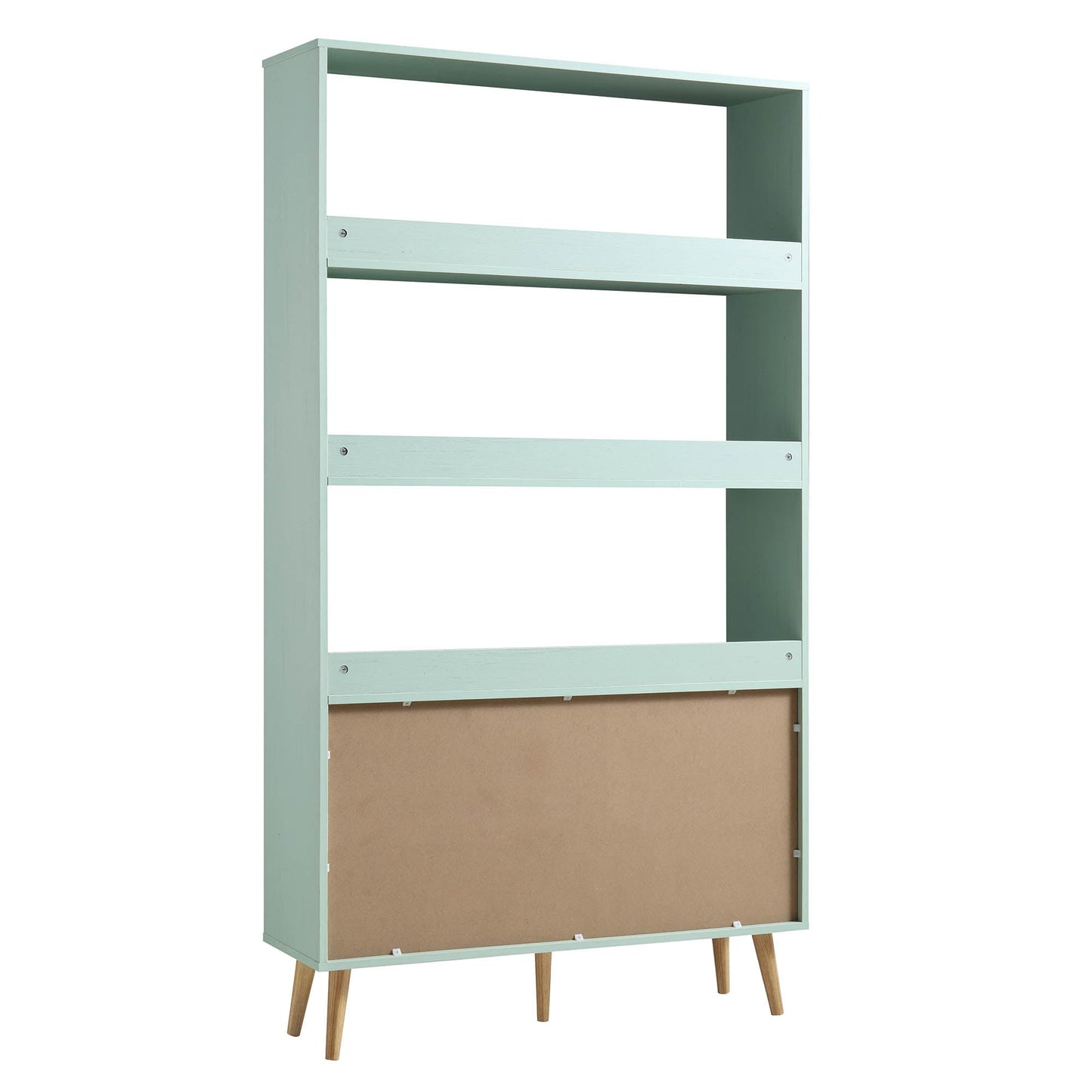 Frances Woven Rattan Bookcase with Doors, Mint