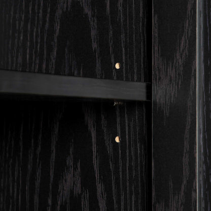 Frances Woven Rattan Tallboy Bathroom Unit, Black