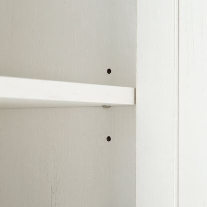 Frances Woven Rattan Tallboy Bathroom Unit, White