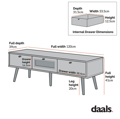 Anya Woven Rattan 3-Drawer TV Unit in Natural
