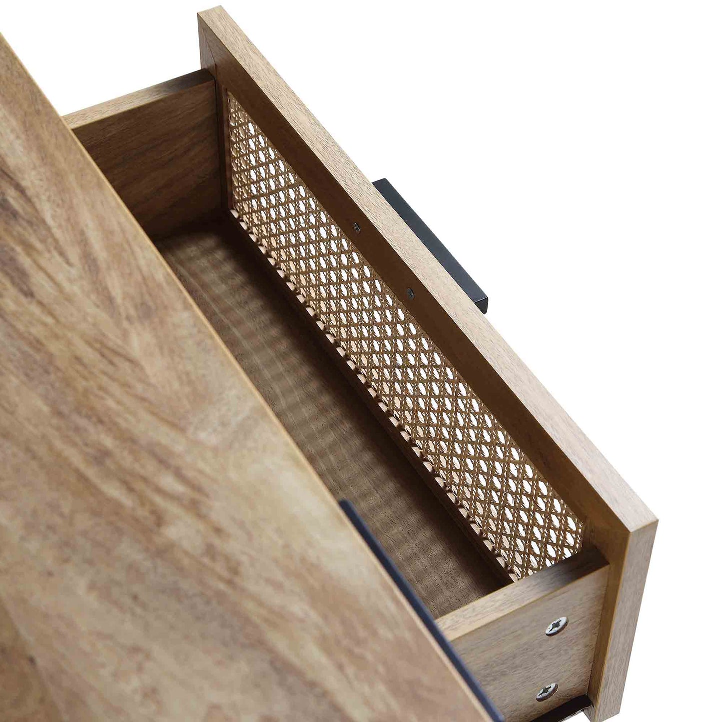 Izzy Curved Rattan 150cm TV Unit, Natural