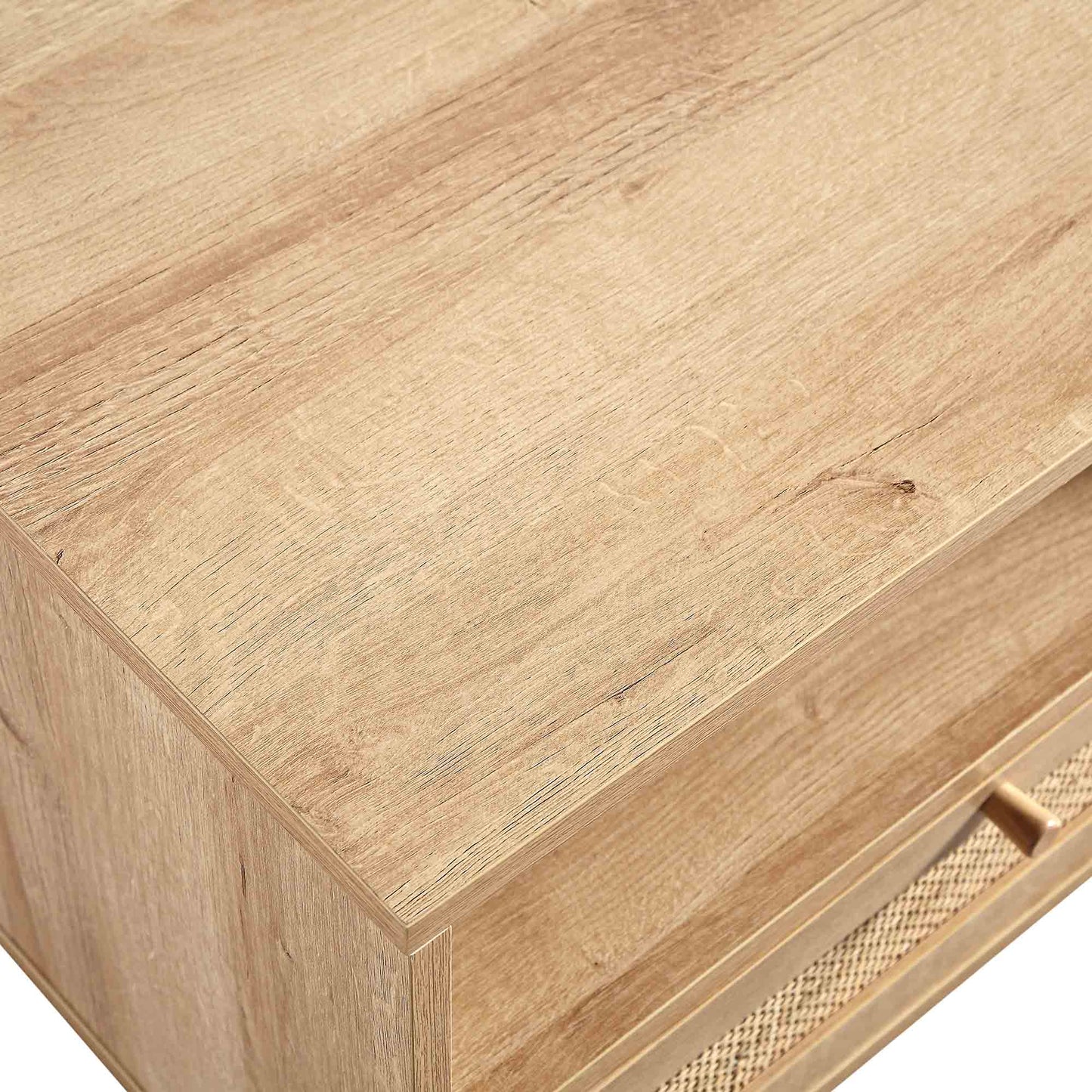 Frances Woven Rattan 160cm 3-Drawer TV Unit, Natural